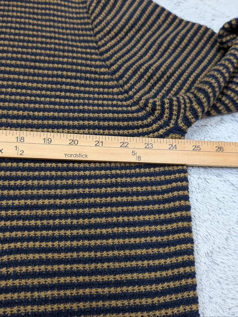 Barbour Sweater Mens XXL Blue Yellow Wool Knit Fisherman Naval Outdoor Casual